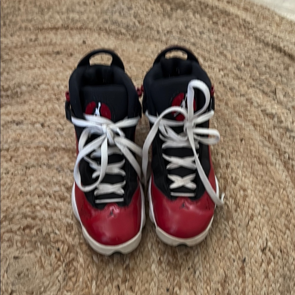 Nike Air Jordan Youth 7 Red and Black Athletic Shoes